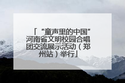 “童声里的中国”河南省文明校园合唱团交流展示活动（郑州站）举行