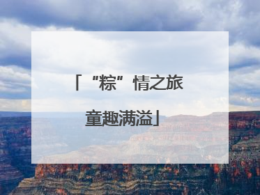 “粽”情之旅 童趣满溢
