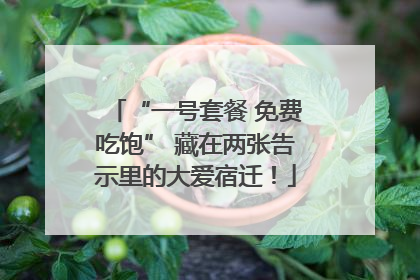 “一号套餐 免费吃饱” 藏在两张告示里的大爱宿迁！
