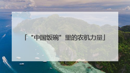 “中国饭碗”里的农机力量