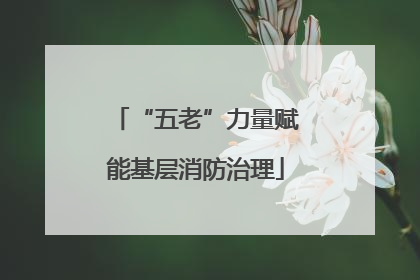 “五老”力量赋能基层消防治理