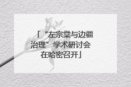 “左宗棠与边疆治理”学术研讨会在哈密召开