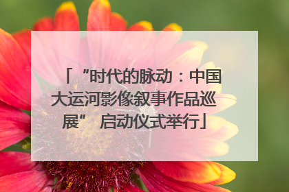 “时代的脉动：中国大运河影像叙事作品巡展” 启动仪式举行