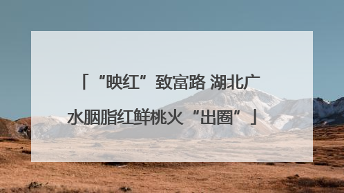 “映红”致富路 湖北广水胭脂红鲜桃火“出圈”