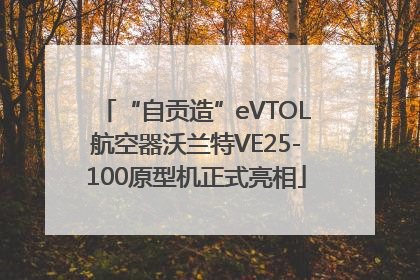 “自贡造”eVTOL航空器沃兰特VE25-100原型机正式亮相