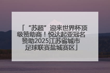 “苏超”迎来世界杯顶级赞助商！悦达起亚冠名赞助2025江苏省城市足球联赛盐城赛区