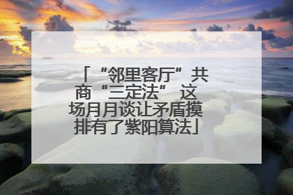“邻里客厅”共商“三定法” 这场月月谈让矛盾摸排有了紫阳算法