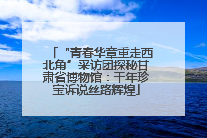 “青春华章重走西北角”采访团探秘甘肃省博物馆：千年珍宝诉说丝路辉煌