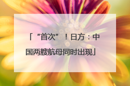 “首次”！日方：中国两艘航母同时出现