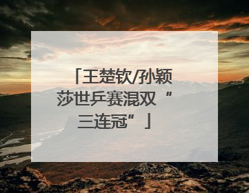 王楚钦/孙颖莎世乒赛混双“三连冠”