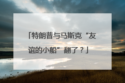 特朗普与马斯克“友谊的小船”翻了？