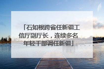 石如根跨省任新疆工信厅副厅长，连续多名年轻干部调任新疆