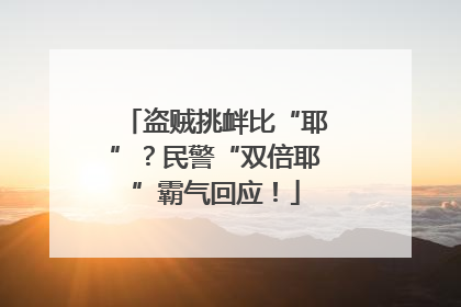 盗贼挑衅比“耶”？民警“双倍耶”霸气回应！
