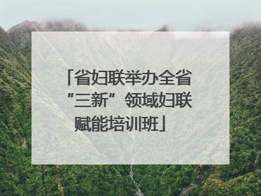 省妇联举办全省“三新”领域妇联赋能培训班