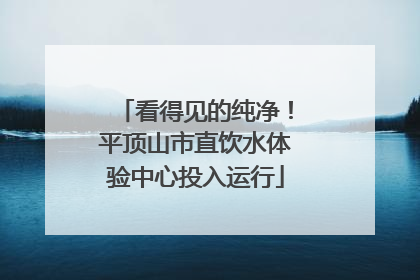看得见的纯净！平顶山市直饮水体验中心投入运行