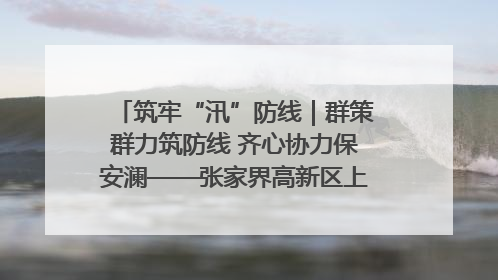 筑牢“汛”防线｜群策群力筑防线 齐心协力保安澜——张家界高新区上下众志成城迎战汛情