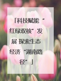 科技赋能“红绿双核”发展 探索生态经济“湖南路径”