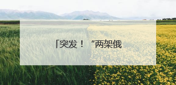 突发！“两架俄战机被击中”