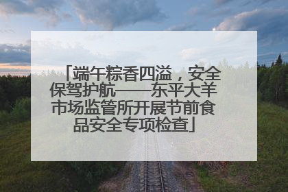 端午粽香四溢，安全保驾护航——东平大羊市场监管所开展节前食品安全专项检查