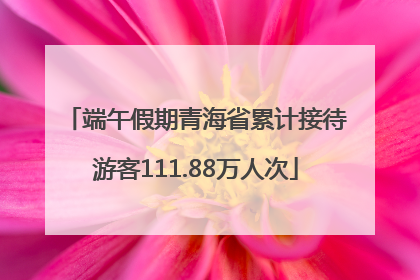 端午假期青海省累计接待游客111.88万人次