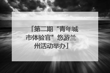第二期“青年城市体验官”悠游兰州活动举办