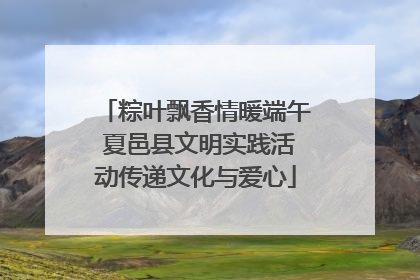 粽叶飘香情暖端午 夏邑县文明实践活动传递文化与爱心