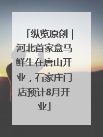 纵览原创｜河北首家盒马鲜生在唐山开业，石家庄门店预计8月开业