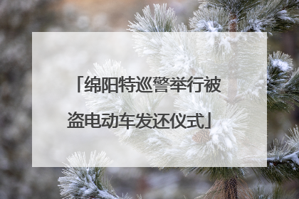 绵阳特巡警举行被盗电动车发还仪式