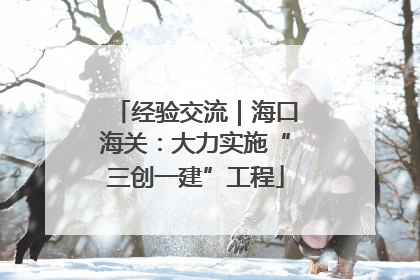 经验交流｜海口海关：大力实施“三创一建”工程