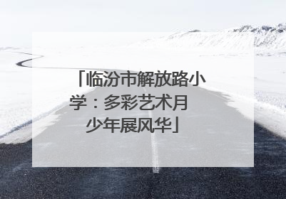 临汾市解放路小学：多彩艺术月 少年展风华