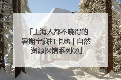 上海人都不晓得的 暑期宝藏打卡地｜自然资源探馆系列②