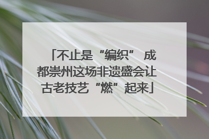 不止是“编织” 成都崇州这场非遗盛会让古老技艺“燃”起来