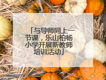 与导师同上一节课，乐山柏杨小学开展新教师培训活动