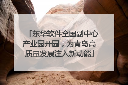 东华软件全国副中心产业园开园，为青岛高质量发展注入新动能