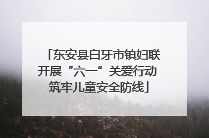 东安县白牙市镇妇联开展“六一”关爱行动 筑牢儿童安全防线