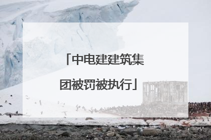 中电建建筑集团被罚被执行