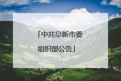中共阜新市委组织部公告