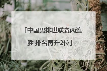 中国男排世联赛两连胜 排名再升2位