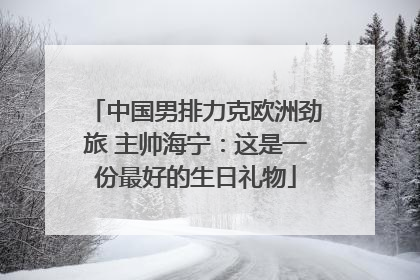 中国男排力克欧洲劲旅 主帅海宁：这是一份最好的生日礼物