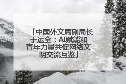 中国外文局副局长于运全：AI赋能和青年力量共促网络文明交流互鉴