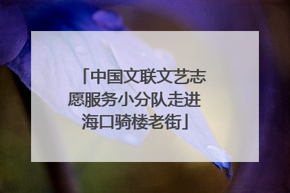 中国文联文艺志愿服务小分队走进海口骑楼老街