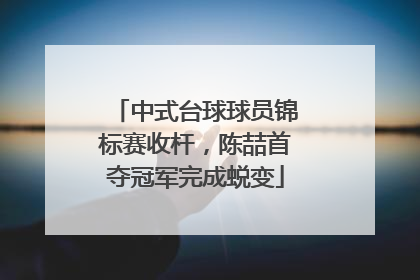 中式台球球员锦标赛收杆，陈喆首夺冠军完成蜕变