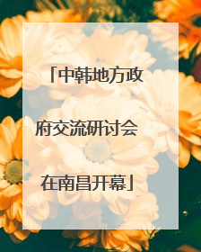 中韩地方政府交流研讨会在南昌开幕