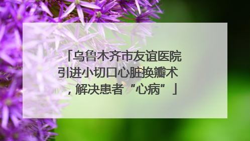 乌鲁木齐市友谊医院引进小切口心脏换瓣术，解决患者“心病”