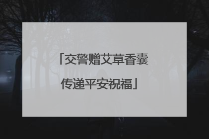 交警赠艾草香囊 传递平安祝福
