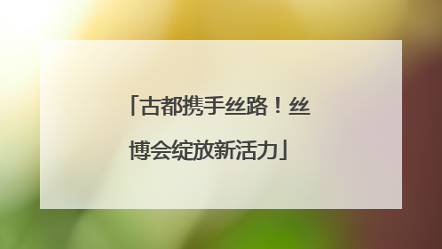 古都携手丝路！丝博会绽放新活力