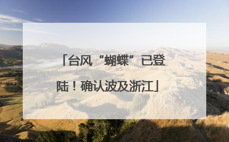 台风“蝴蝶”已登陆！确认波及浙江