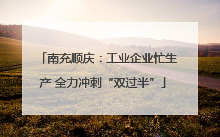 南充顺庆：工业企业忙生产 全力冲刺“双过半”