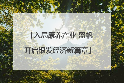 入局康养产业 盛帆开启银发经济新篇章