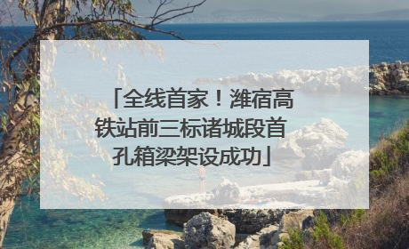 全线首家！潍宿高铁站前三标诸城段首孔箱梁架设成功